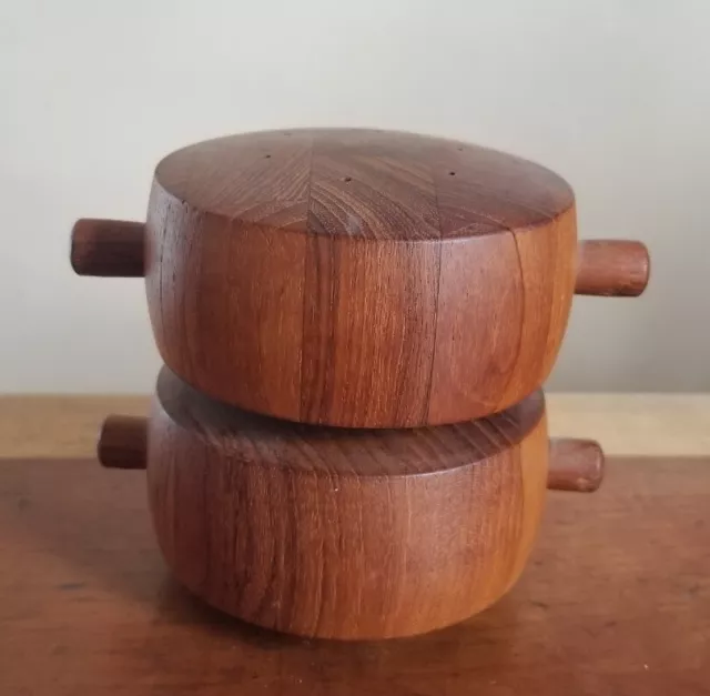 Vtg DANSK Teak Pepper Mill & Salt Shaker Dansk JENS QUISTGAARD IHQ Denmark