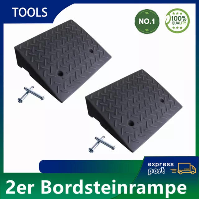 2 rampe cordolo gomma auto rampa di accesso rampa soglia 50*35*14 cm
