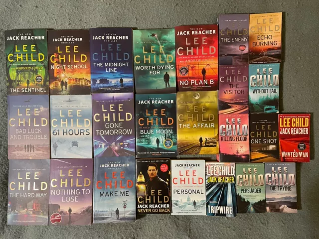 Lee Child Books X25. Selling The Lot Or Will Separate.