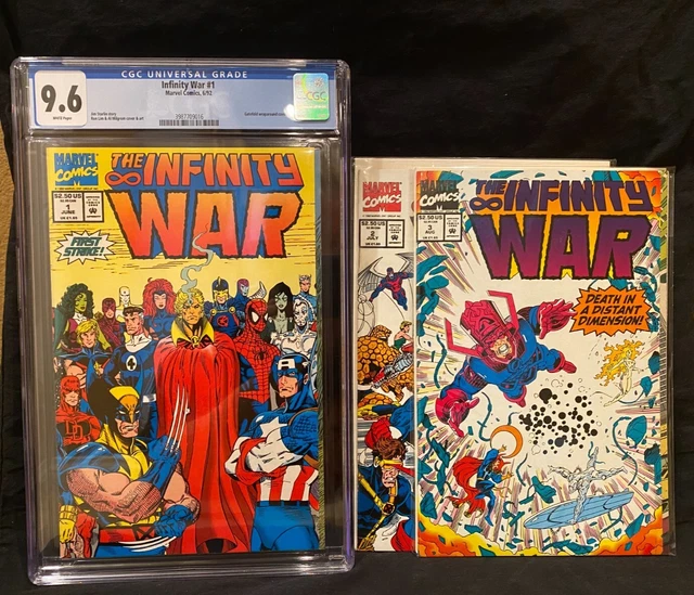 INFINITY WAR #1 - CGC 9.6 - WRAP AROUND COVER -also Comics #2 & #3 -Warlock app.