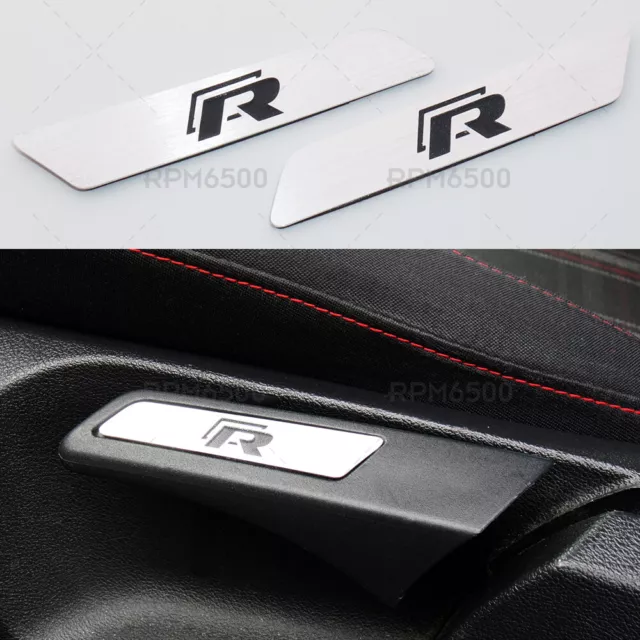 Aluminum Golf R Seat Lift Wrench Insert Trim Emblem VW MK5 MK6 MK 5 6 - Black