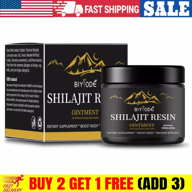 Pure 100% Himalayan Shilajit Soft Resin Organic Extremely Potent Fulvic Acid US
