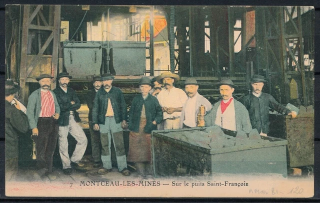 [CPA1212] France, Montceau-les-Mines -Sur le puits St-François- VF old postcard