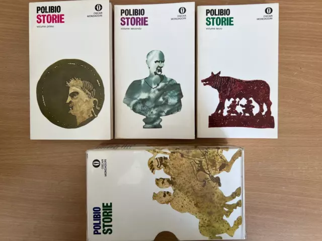 Polibio Storie 3 Volumi Con Cofanetto Oscar Mondadori 1970 Trad. Carla Schick
