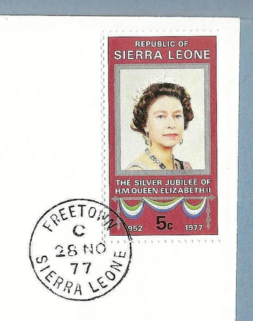 Sierra Leone  Royal Commonwealth Society, 1977 Silver Jubilee FDC