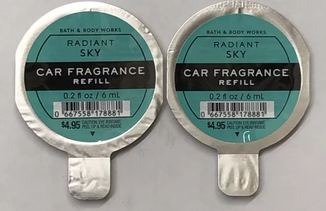 Tout Neuf 2-Pack Radiant Sky Scentportable Voiture Recharges Bath & Body Works