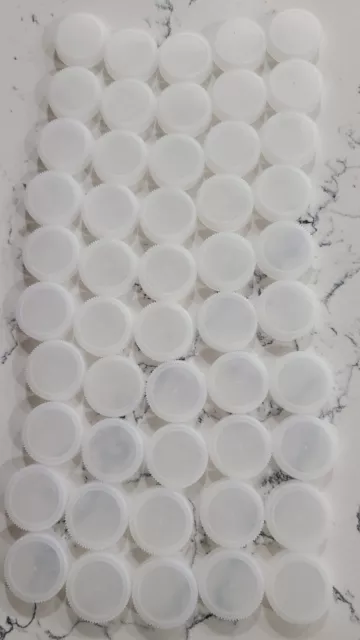 100 tapas de botellas de plástico blancas para artesanía
