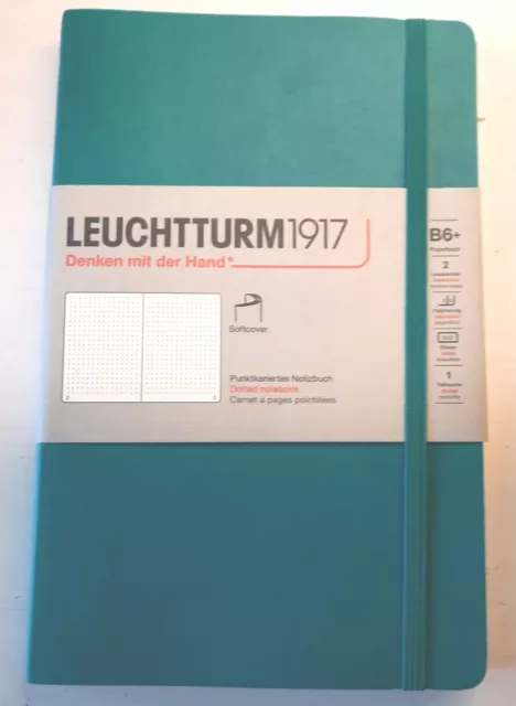 LEUCHTTURM1917 - Medium Dotted Softcover  Notebook (Emerald) - 123 Numbered Page