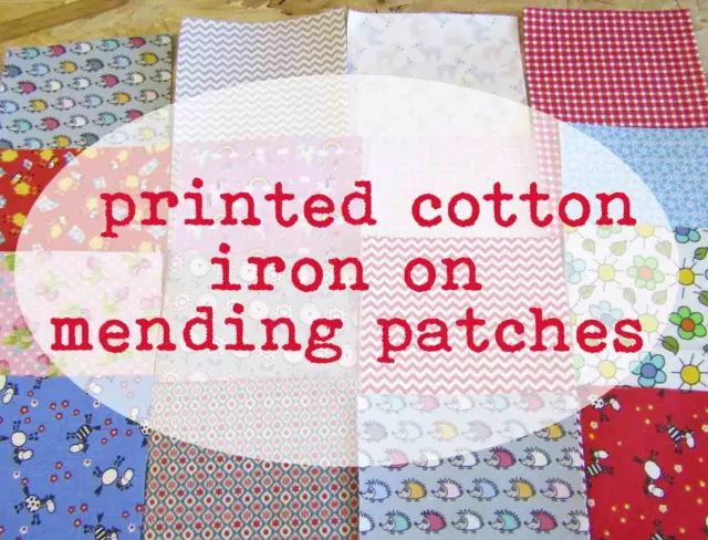 Iron on Mending Patches Fabric Patches Repair Iron-on Fabric Self-adhesive  Fix