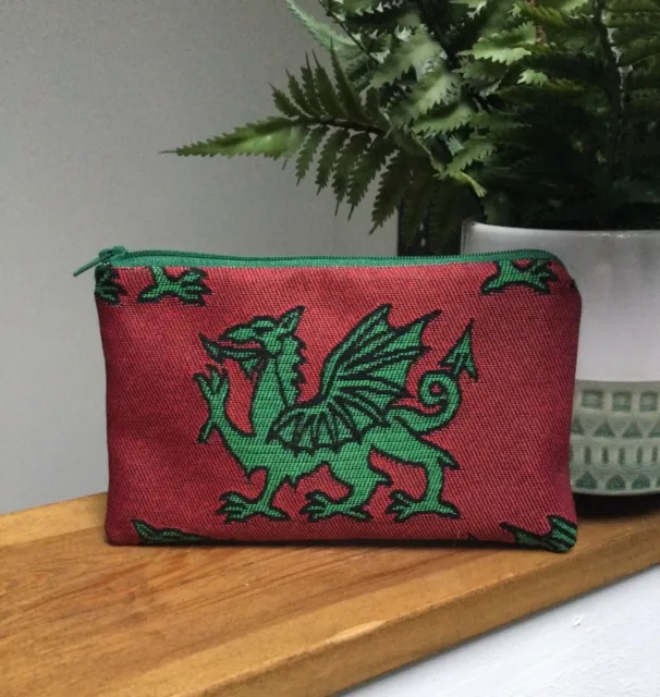 Borsa drago gallese fatta a mano in Galles POSTA GRATUITA completamente foderata Cymru regalo unico