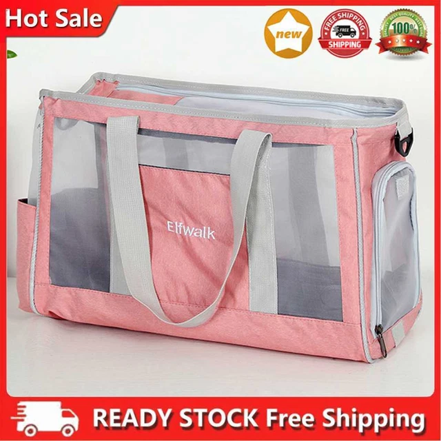 Borsa a mano per cani gatti traspirante capsula tote forniture per animali domestici (rosa B)