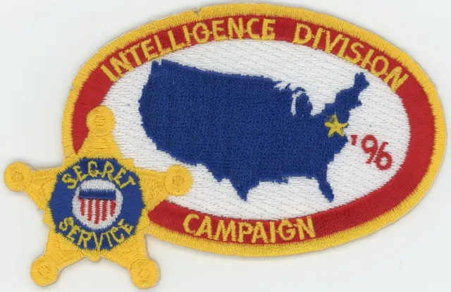 Secret Service Campaign 1996 Intelligence Division Patch