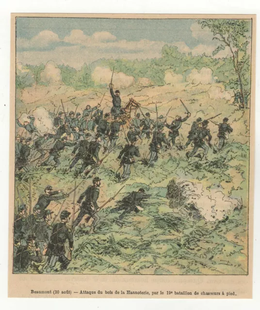 guerre 1870-1871 Français Allemands gravure XIXe 19e bataillon de chasseur/B1FAa