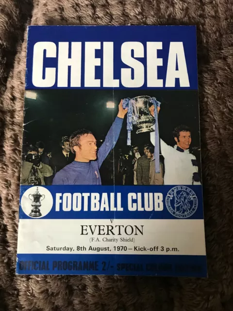 Charity Shield Cup Final Programme 1970 Chelsea v Everton football soccer