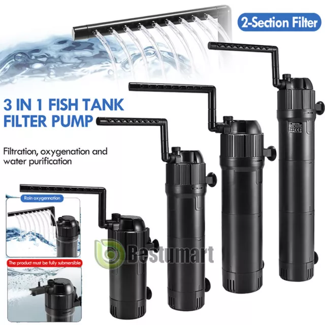 Sterilizer Filter For Aquarium Fish Pond Tank Oxygen Clean Clarifier Pump 110V