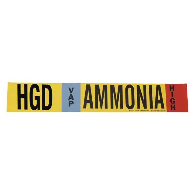 BRADY 90425 Pipe Marker,Ammonia,1 1/8in H,7in W 9MDN7