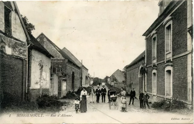 Carte Postale / Bongenoult Rue D'allonne + Cachet Militaire