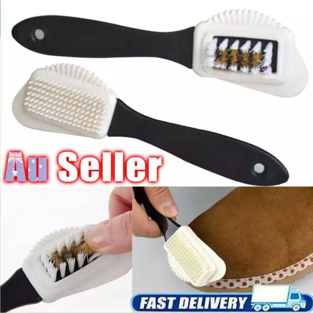 Shoe Cleaning Brush Suede Leather Nubuck Shoes Boot Cleaner hair double sided AU