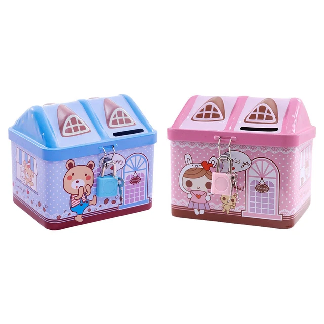 Spardose für Kinder, dekorative, niedliche Metall-Spardose für Zuhause,