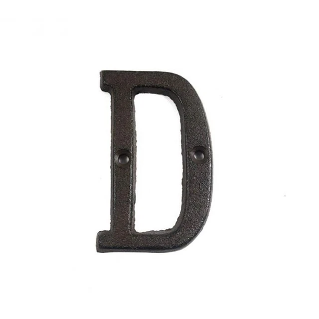 Props House Address Sign Metal Alphabet Retro Metal Letters Iron Cast Numbers