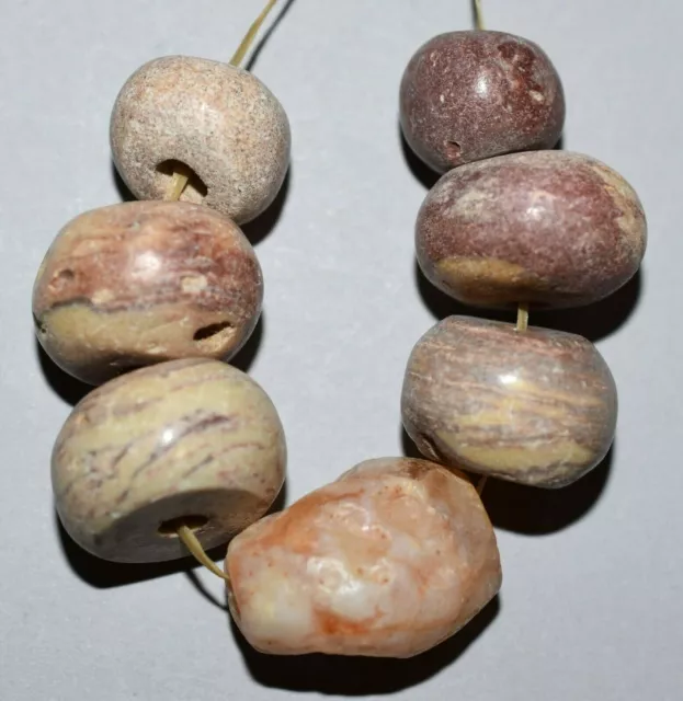 Ancient Agate Stone Excavated Djenne Dig Beads Mali African Trade 1000 Years Old