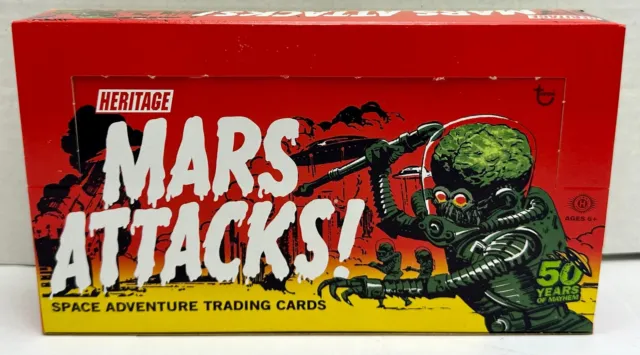 Mars Attacks Topps Heritage Space Adventure Trading Card Box 24 Packs