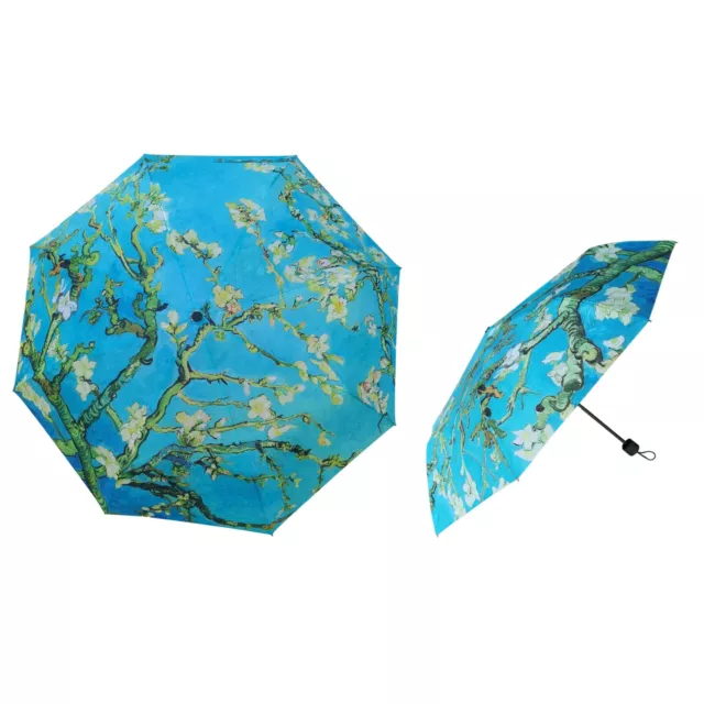 Signare Tapestry Van Gogh Almond Blossom Art Compact Folding Umbrella Parasol