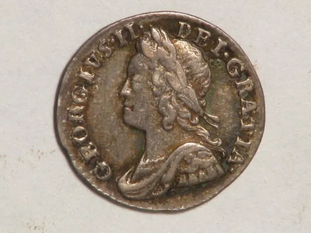 GREAT BRITAIN  1753/2  1 Pence Maundy  George II  Silver VF-XF