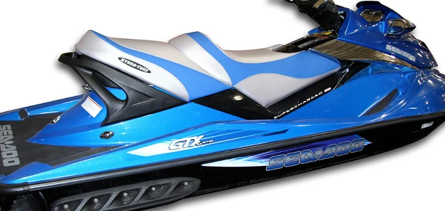 Hydro-Turf SeaDoo Seat Cover 07-09 GTX Limited 08 not iS Gray/Blue Vinyl Em