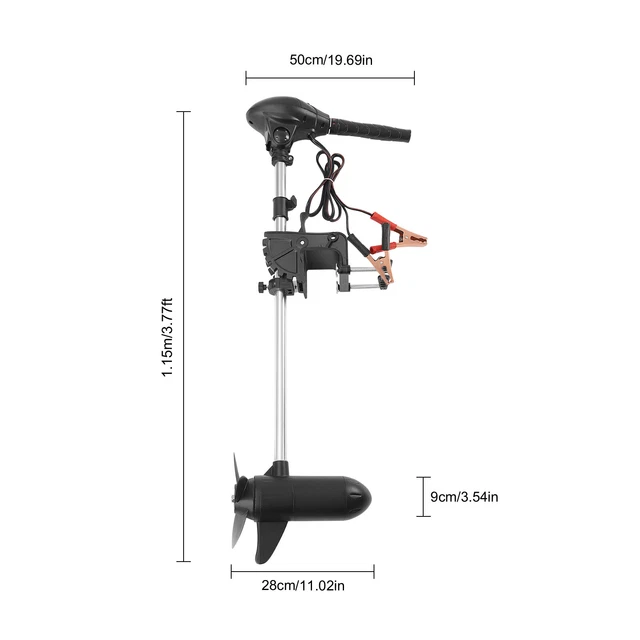 12V 60LBS FOLDABLE Electric Trolling Motor Outboard Motor Fishing Boat