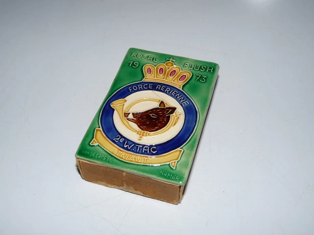 Boite ancienne allumettes - Céramique/bois - Années 30-40