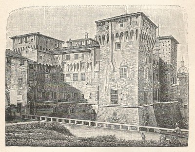 Castello A6290 Manfredonia Incisione Stampa Antica del 1928 