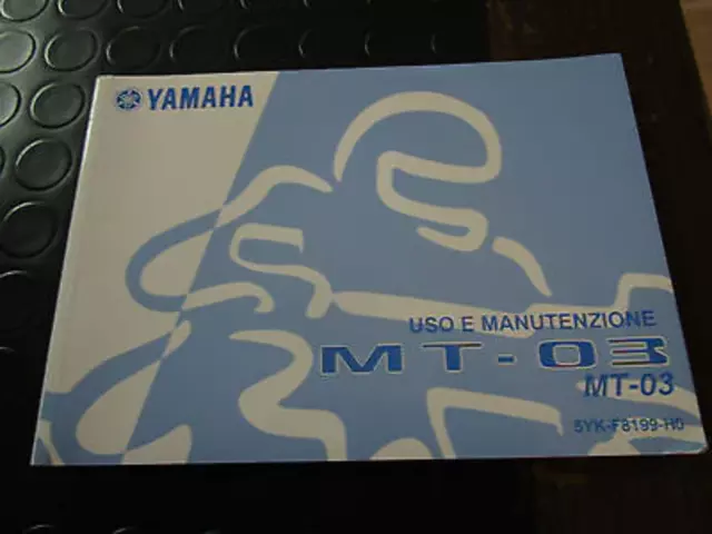 Manuale D'uso E Manutenzione Originale Yamaha In Lingua Italiana Per Mt-03