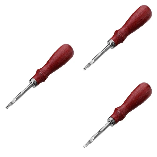 3 piezas Herramientas artesanales de cuero para pelado