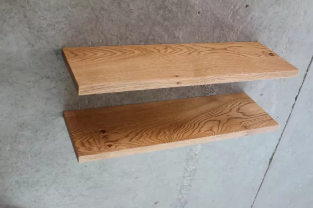 2 uds tablero de pared roble salvaje tablero de madera maciza estantería tablero de estantería NUEVO 3