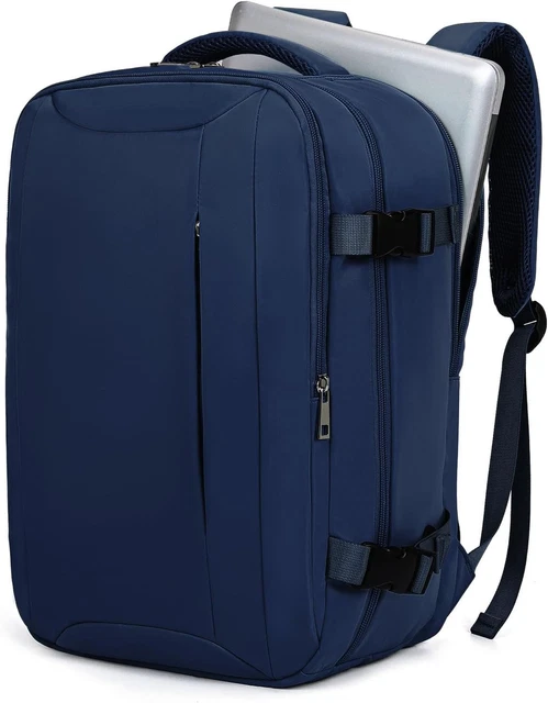Zaino Da Cabina Ryanair 40x30x20 Cm – 24L, Impermeabile Con Scomparto Per Laptop, Tasche Multiple E Passante USB, Blu, Ideale Per Viaggi E Lavoro