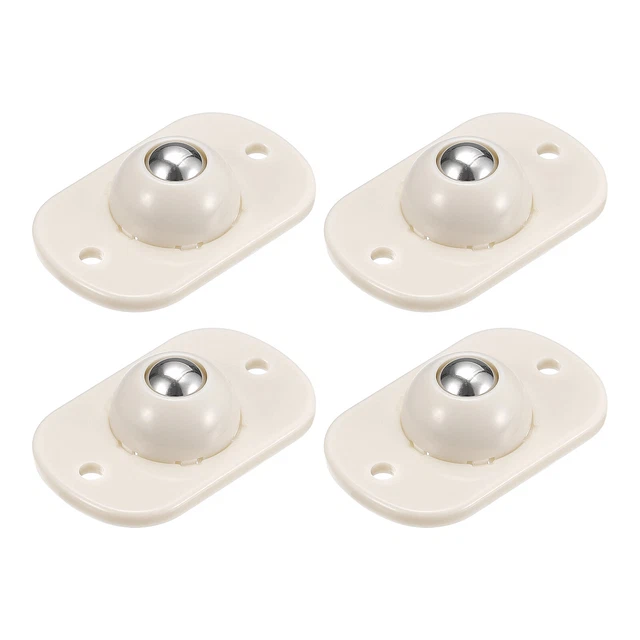 Self Adhesive Caster Wheels, (4Pcs/ White) Mini Swivel Paste Universal Pulley