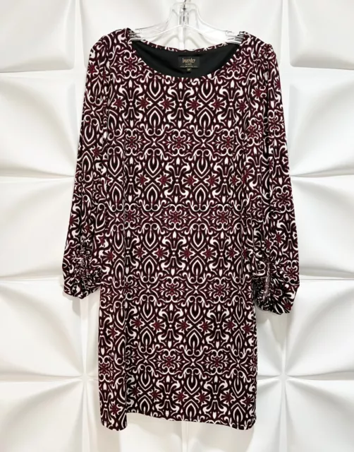 Laundry Shelli Segal Sz 12P 12 P Slinky Floral Print Tunic Shift Dress