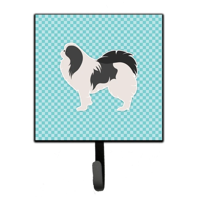 "Caroline's Treasures Japanese Chin Checkerboard Blue Leash or Key Holder BB3...
