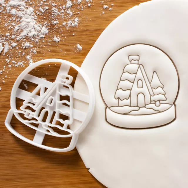 Schneekugel Keksausstecher | Frohe Weihnachten Weihnachten Schneekugel Schneekuppel Keks