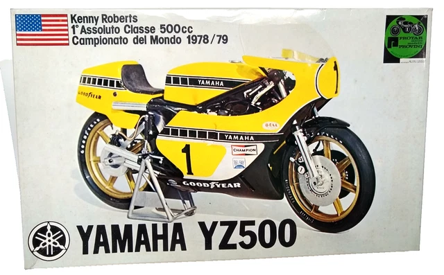 オートバイ・バイク PROTAR 1/9 YAMAHA YZ500 JOHNNY CECOTTO PROTAR YAMAHA YZ500 Johnny Cecotto 1:9 Scale Model, Factory Sealed