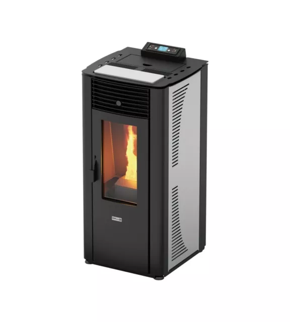 Stufa Termostufa A Pellet Idro 14 Kw Amg Qlima