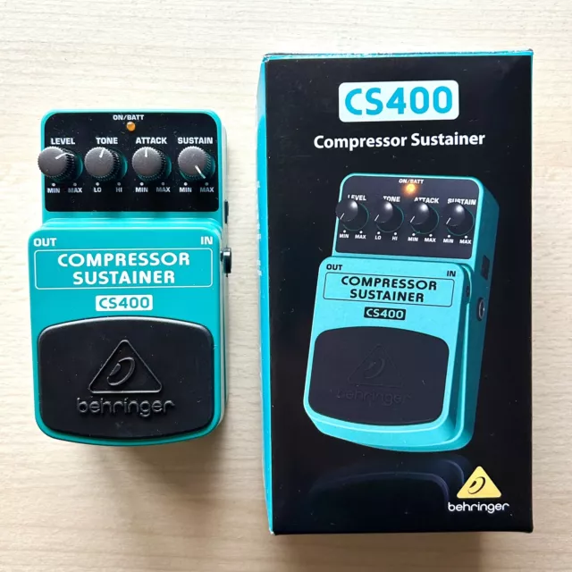 Behringer CS400 Compressor Sustainer Guitar Effects Pedal - Boxed - Barely Used