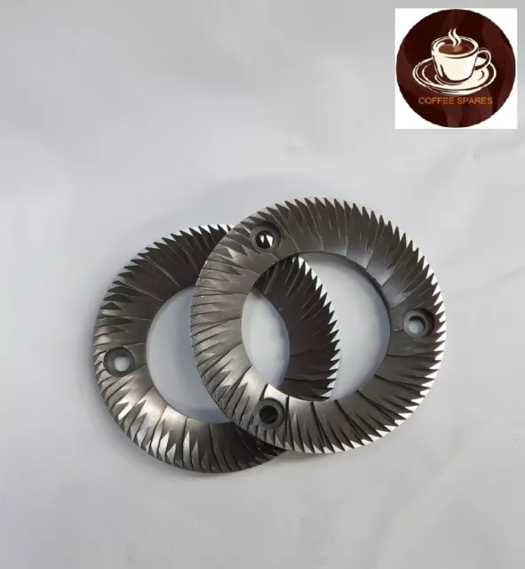 Coffee Grinder FLAT BURRS for La Pavoni Jolly. 50 x 30 x 7.5mm. LH