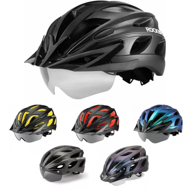 ROCKBROS Fahrradhelm Radhelm für Jugend und Erwachsene Schutzhelm mit Visier