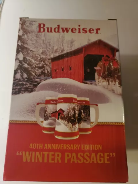 Budweiser 2019 - 40th Anniversary "Winter Passage" Clydesdale Holiday Stein