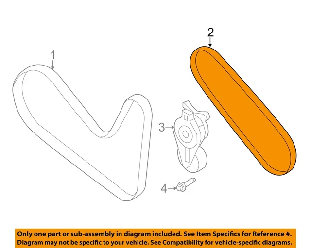FORD OEMSERPENTINE DRIVE Fan Belt BT4Z8620D 23.10 PicClick