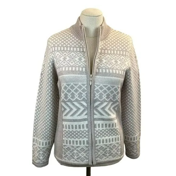 Norlender Norwegian Nordic Print Cardigan Full Zip