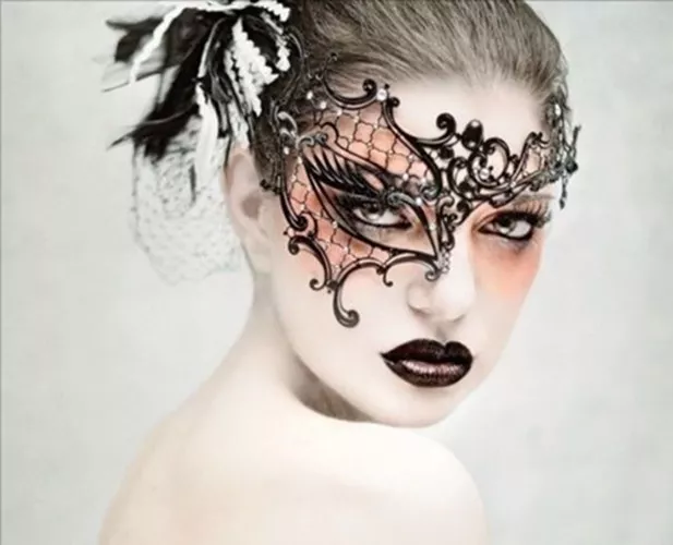 Venezianische Gesichtsmaske Augenmaske Karneval Fasching Spitze Spitzen Maske F