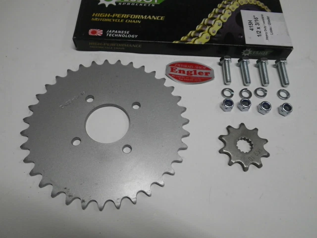 60-Zähne Hinterradritzel 35-Ketten - Kohlenstoffstahl Kettenblatt Für Gokarts & Motorräder